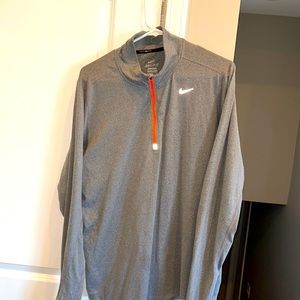 Gray Nike Dri-Fit 1/4 Zip Pullover